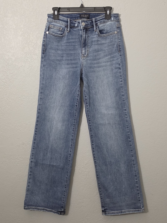 Judy Blue Denim - Judy Blue Retro Wide Leg Jeans High Rise Medium Wash Stretch Denim Womens 9/29